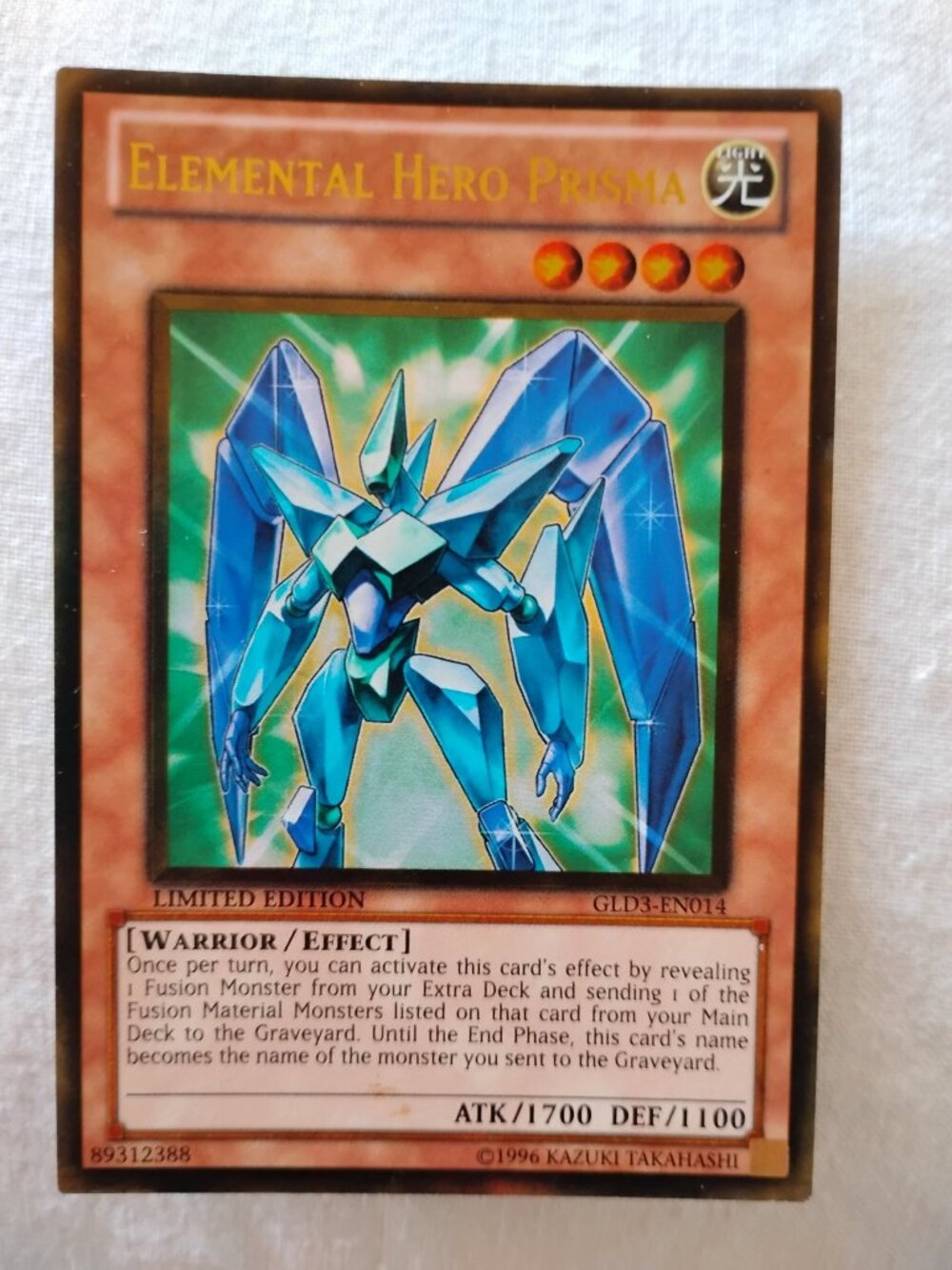 Elemental HERO Prisma Gold Rare LE GLD3-EN014 Yu-Gi-Oh HERO
